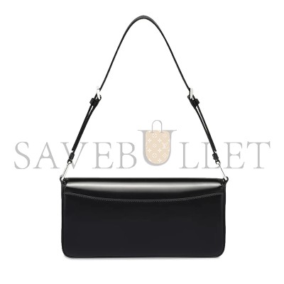 PRADA FEMME BRUSHED-LEATHER SHOULDER BAG 1BD323 (26*12*4.8cm) 
